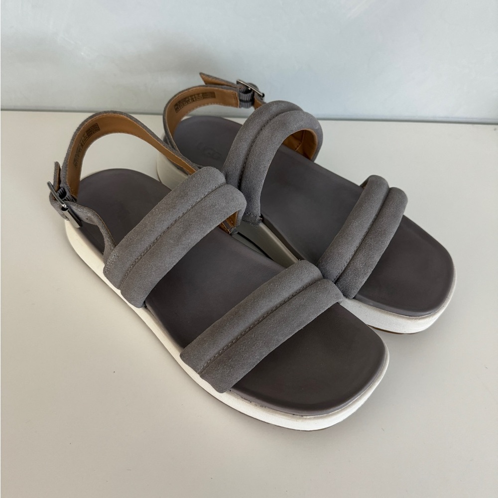 Grey Ugg Lynden Suede Platform Shoes